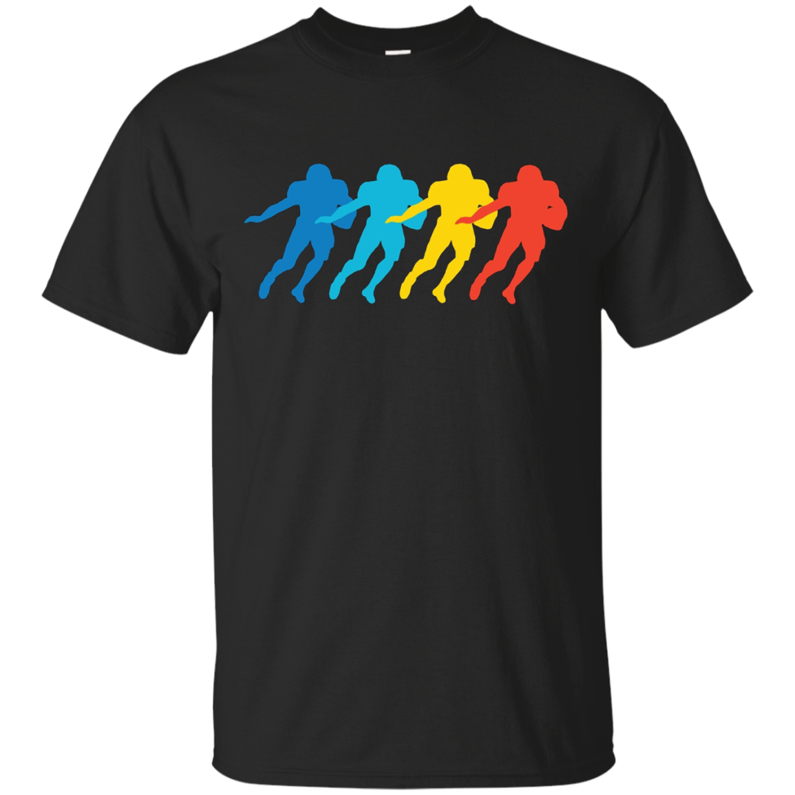 Running Back Retro Pop Art Football Graphic T-shirt