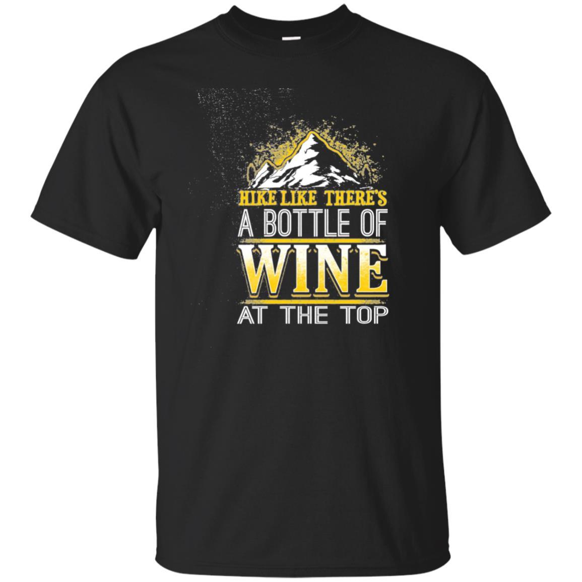 Funny Hiking T-shirt Motivational Hike Tee Wine Drinker