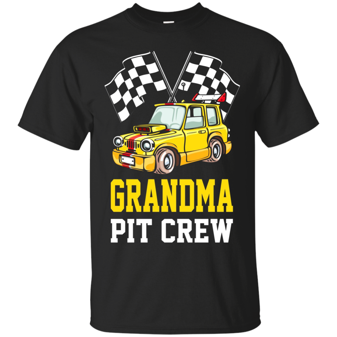 Pit Crew Grandma Back Print T-shirt Race Car
