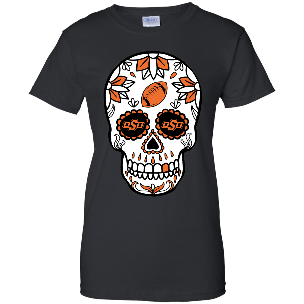 Oklahoma State Cow Football Sugar Skull Day Of The Dead Shirts