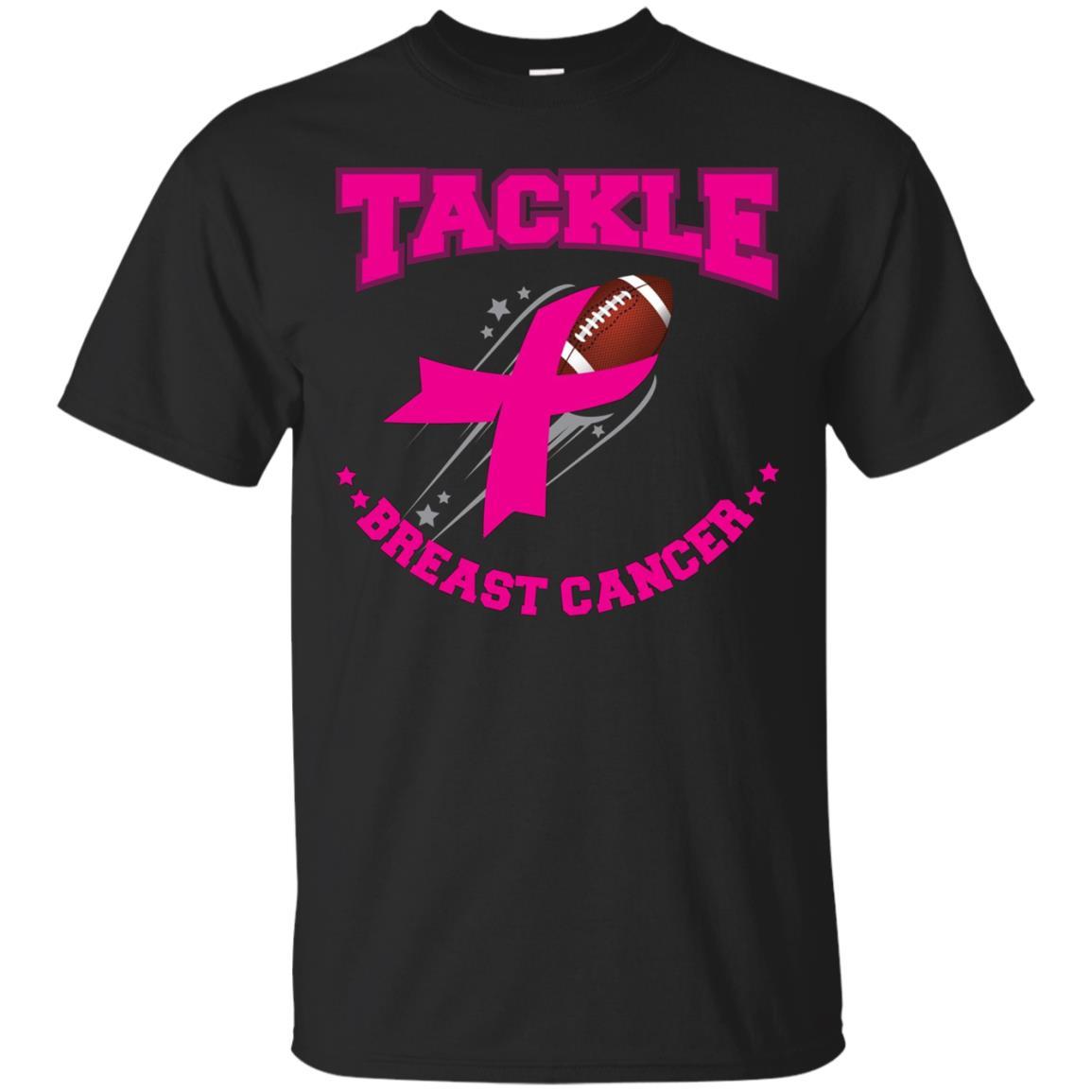 Pink Ribbon Football T-shirt Breast Cancer Awareness