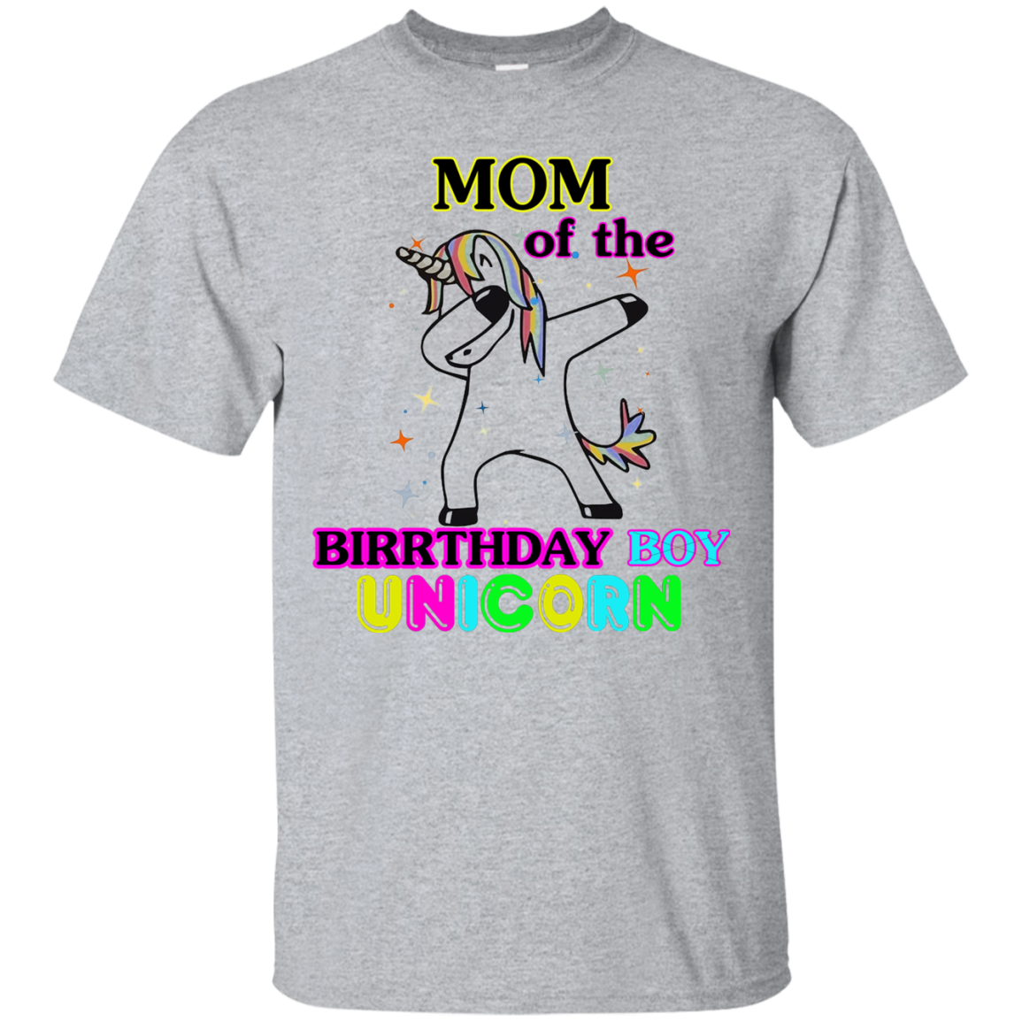 Mom Of The Birthday Boy Magic Unicorn Bday Party Gift Dabing Parent Fantasy Horse Dab Dance T Shirt