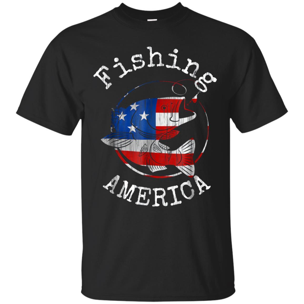 Patriotic 4th July Fishing Short-sleeve T-shirt