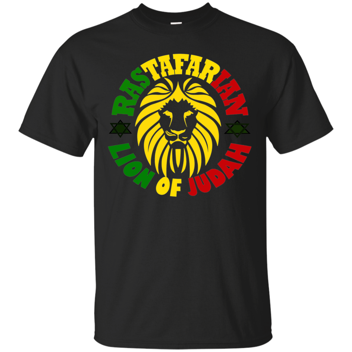 Ethiopian-twelve Tribes-lion Of Judah-rastafarian T Shirt