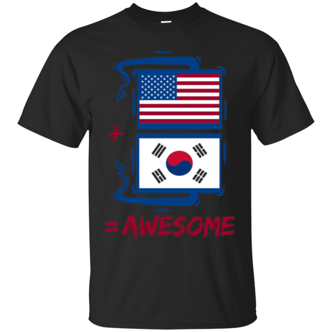 American +south Korea = Awesome Korean Flag Shirt