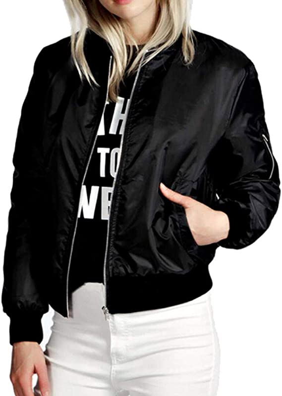 Lightweight Satin Bomber Jacket Zip Up – Classikove