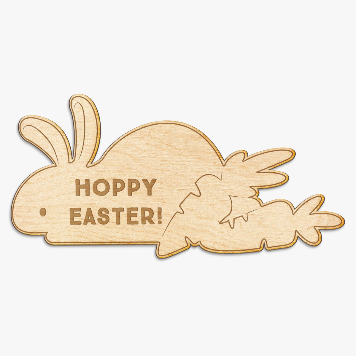 Hoppy Easter Bunny Engraved Wood Sign