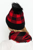 Load image into Gallery viewer, Buffalo Plaid Ribbed Trim Beanie (Beanie Only)