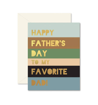 Colorblock Favorite Dad Greeting Card