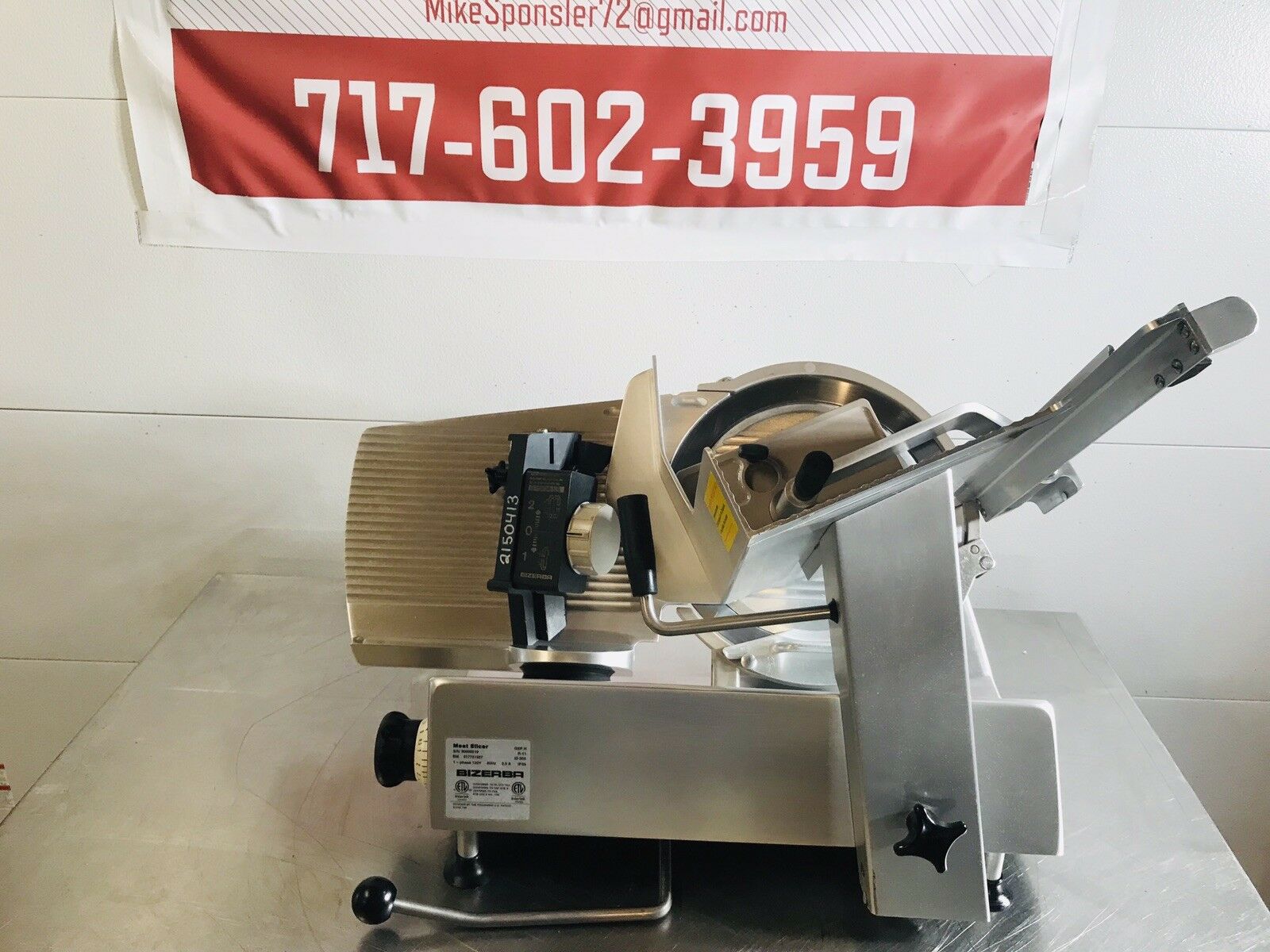 Bizerba GSP-H Manual Meat Cheese Deli Slicer,w/Sharpener Refurbished H – MS  Restaurant & Equipment Sales