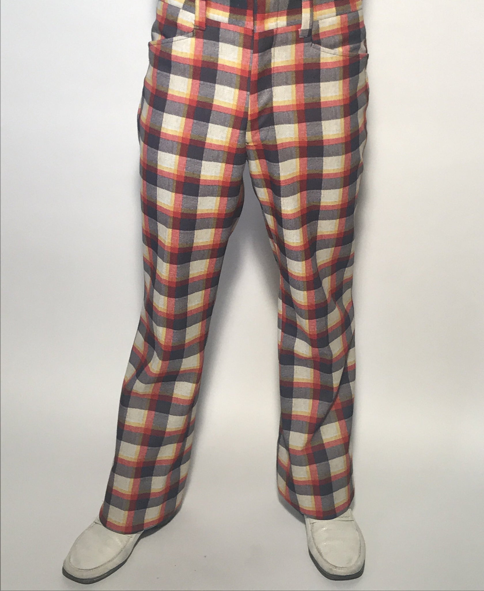 mens plaid golf pants