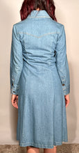 Late 1970s - Early 80s Foxmoor Denim Long Jean Dress Made In The USA Sz 7