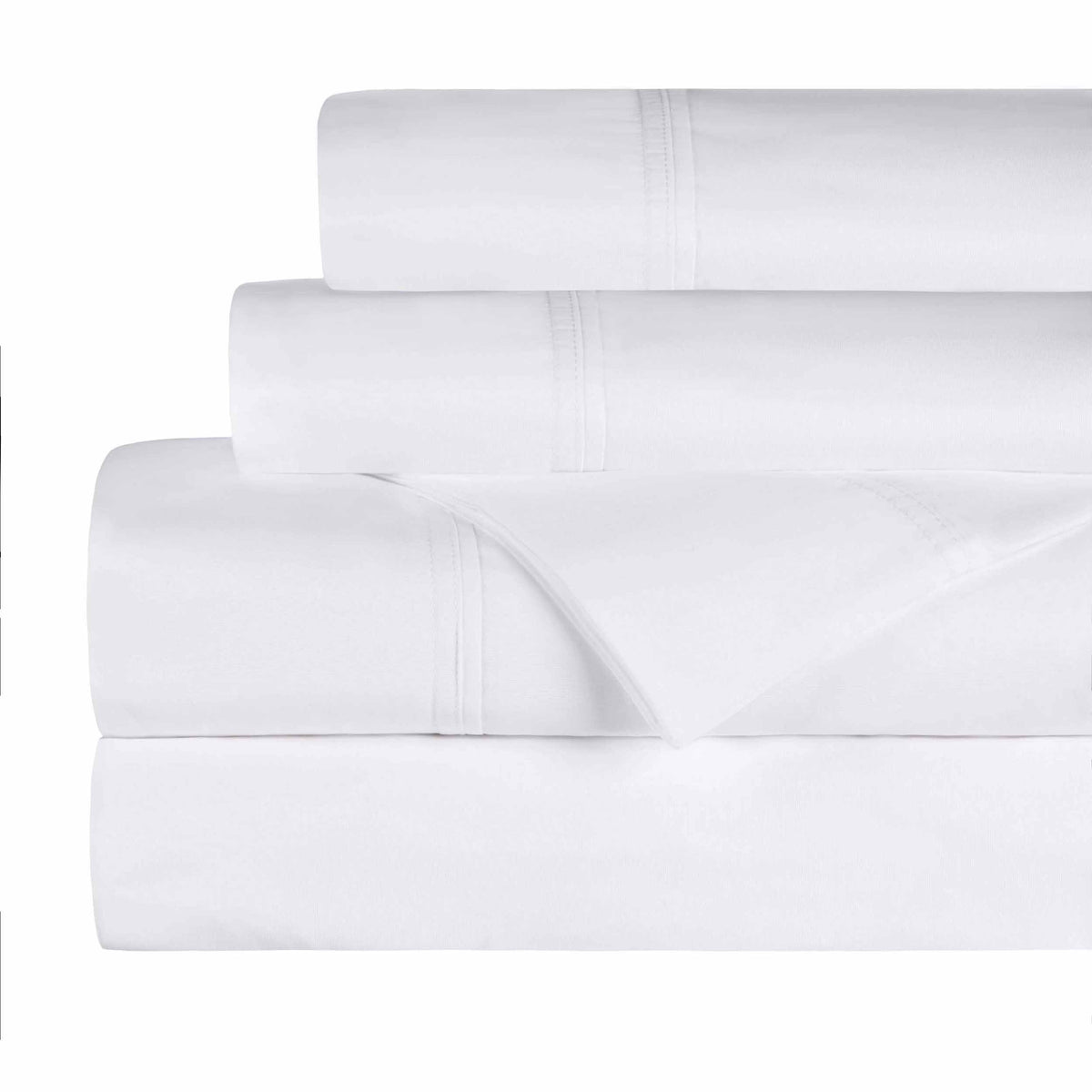 300 Thread Count Organic Cotton Percale White 3 Piece Twin Xl Bed