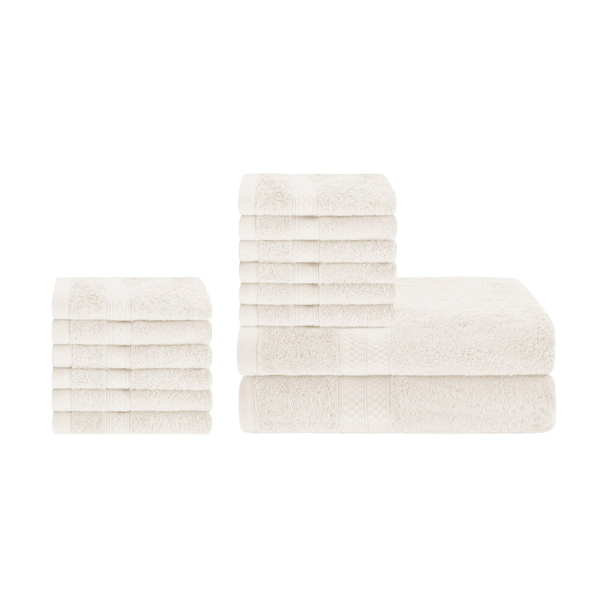 RUIBOLU Hand Towels for Bathroom Set 4 Piece, 100% Cotton Bath Hand Towel,  Face