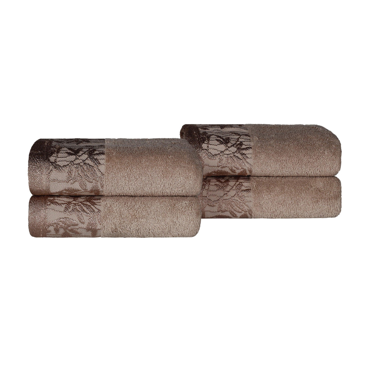 Superior 4-Piece Athens Cotton Decorative Bath Towel Set