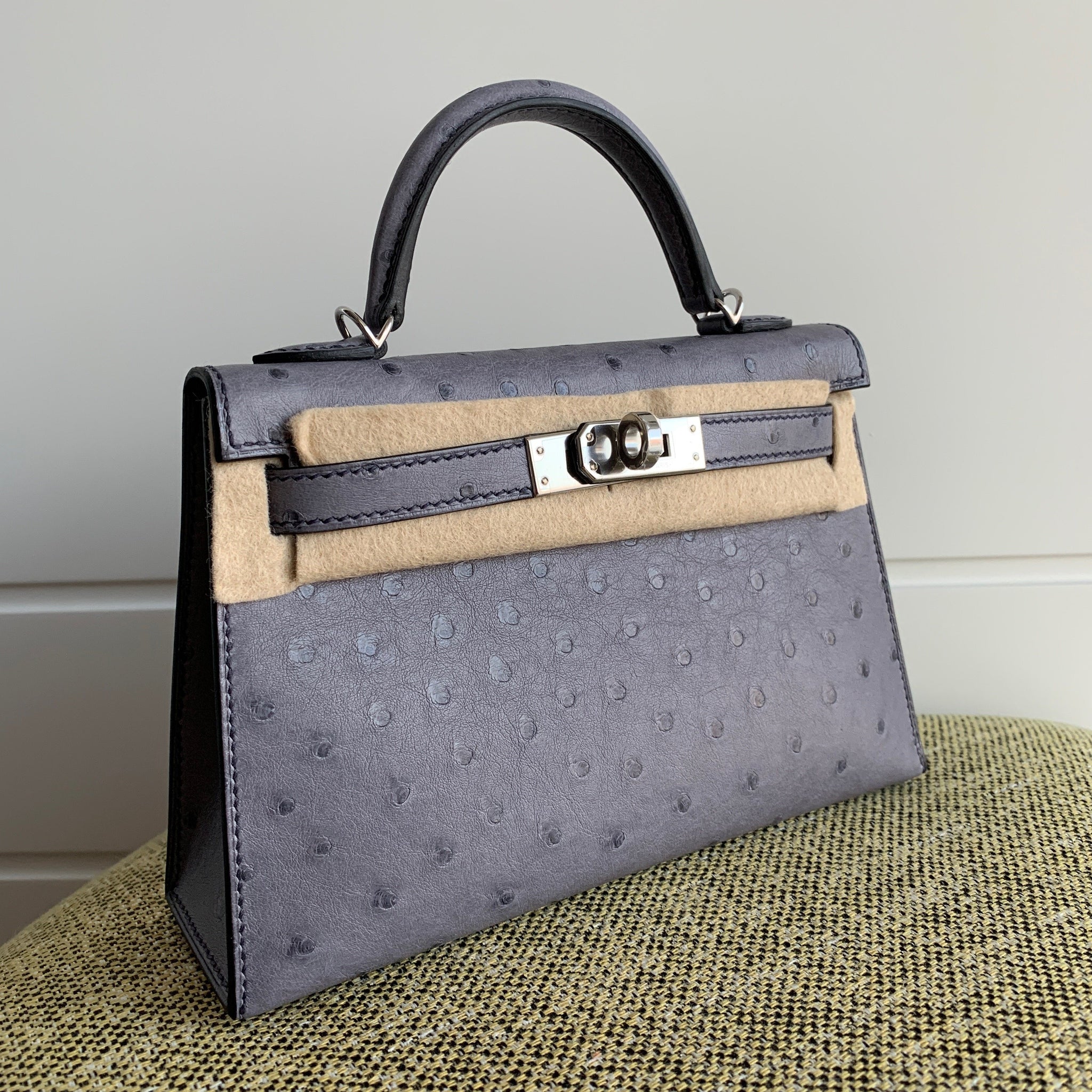 Hermes Mini Kelly 2 (K20) Gris Agate 