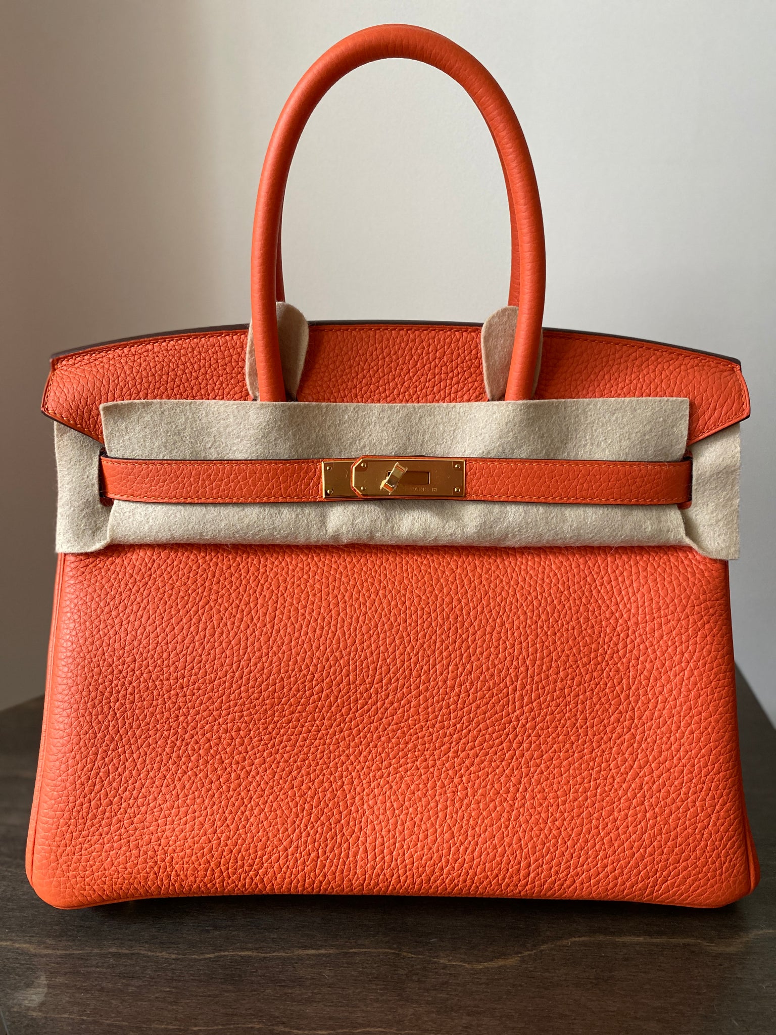 Hermes Birkin 30 Orange Poppy Clemence Gold Hardware #T - Vendome Monte  Carlo