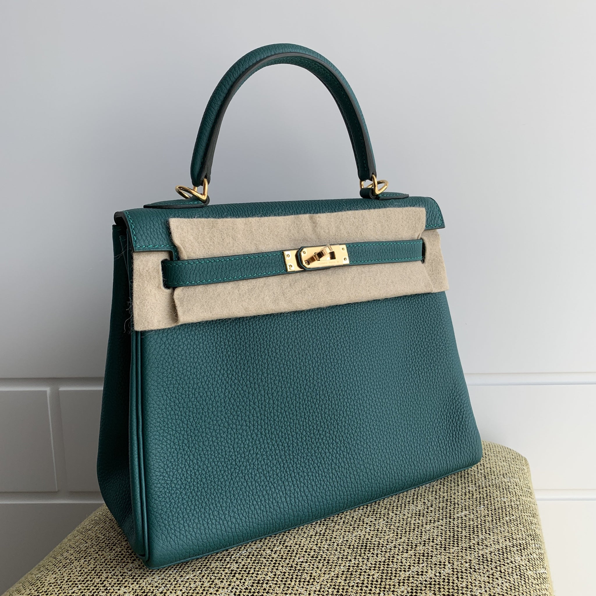 Hermes Kelly 28 Malachite Togo With 