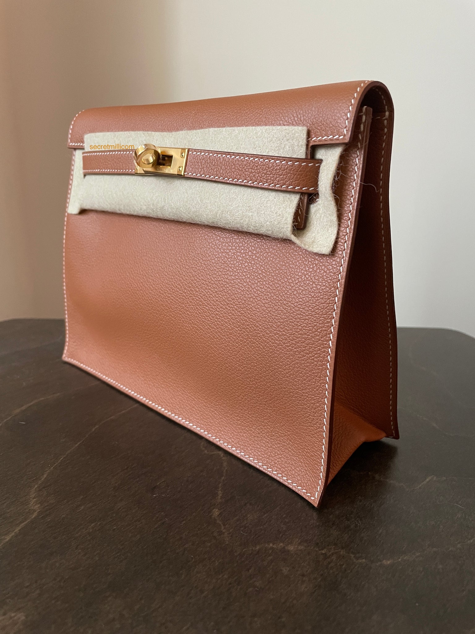 Hermes Kelly Danse Chai Evercolor Gold Hardware