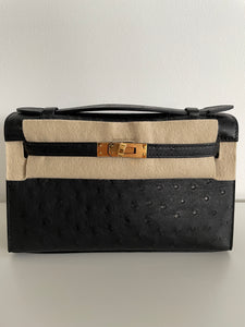 hermes kelly pochette ostrich