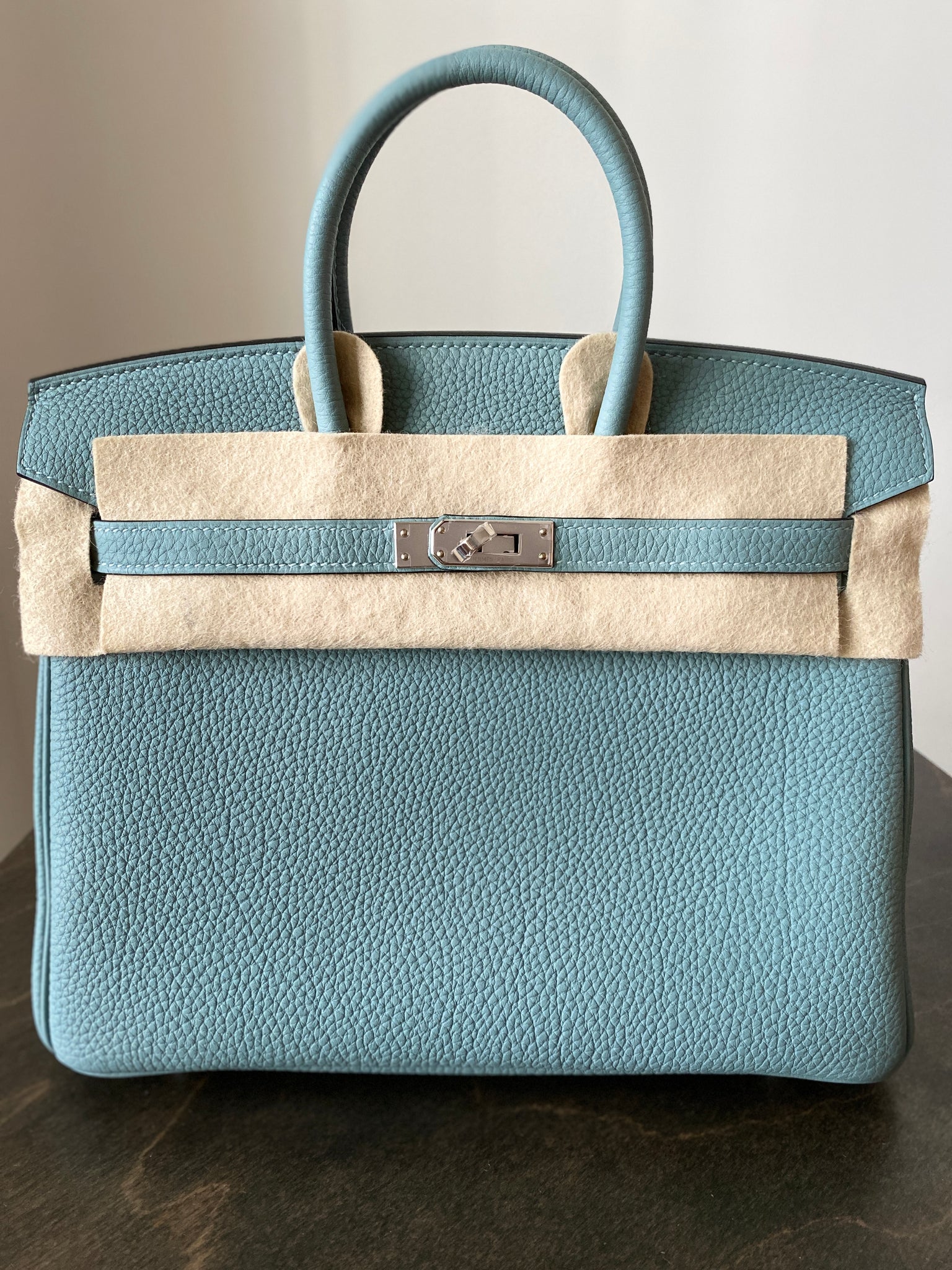 Hermès Birkin 25 Ciel Togo With Silver 