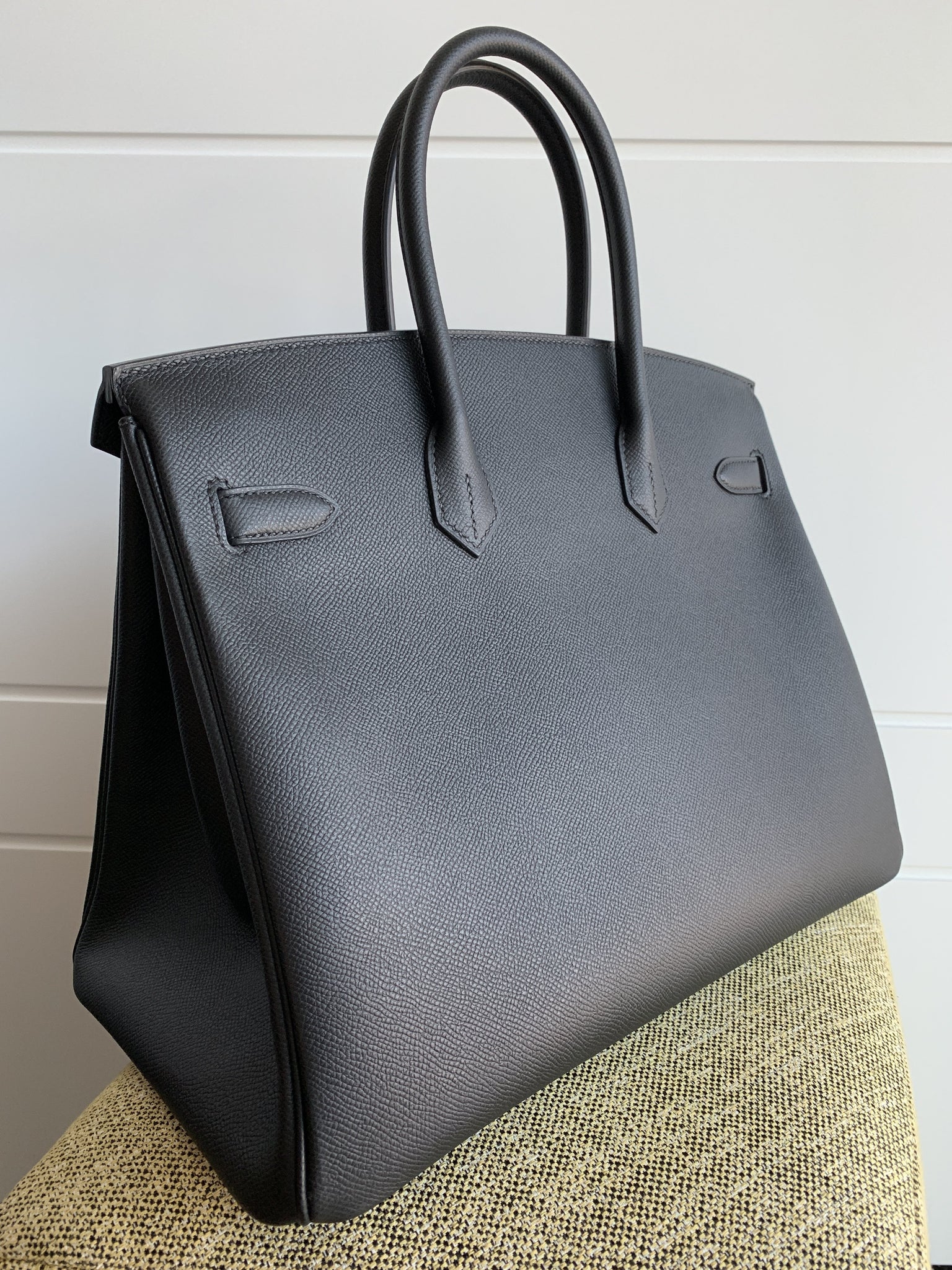 Hermes Birkin 35 Black Epsom With Silver Hardware Secretmilli Com