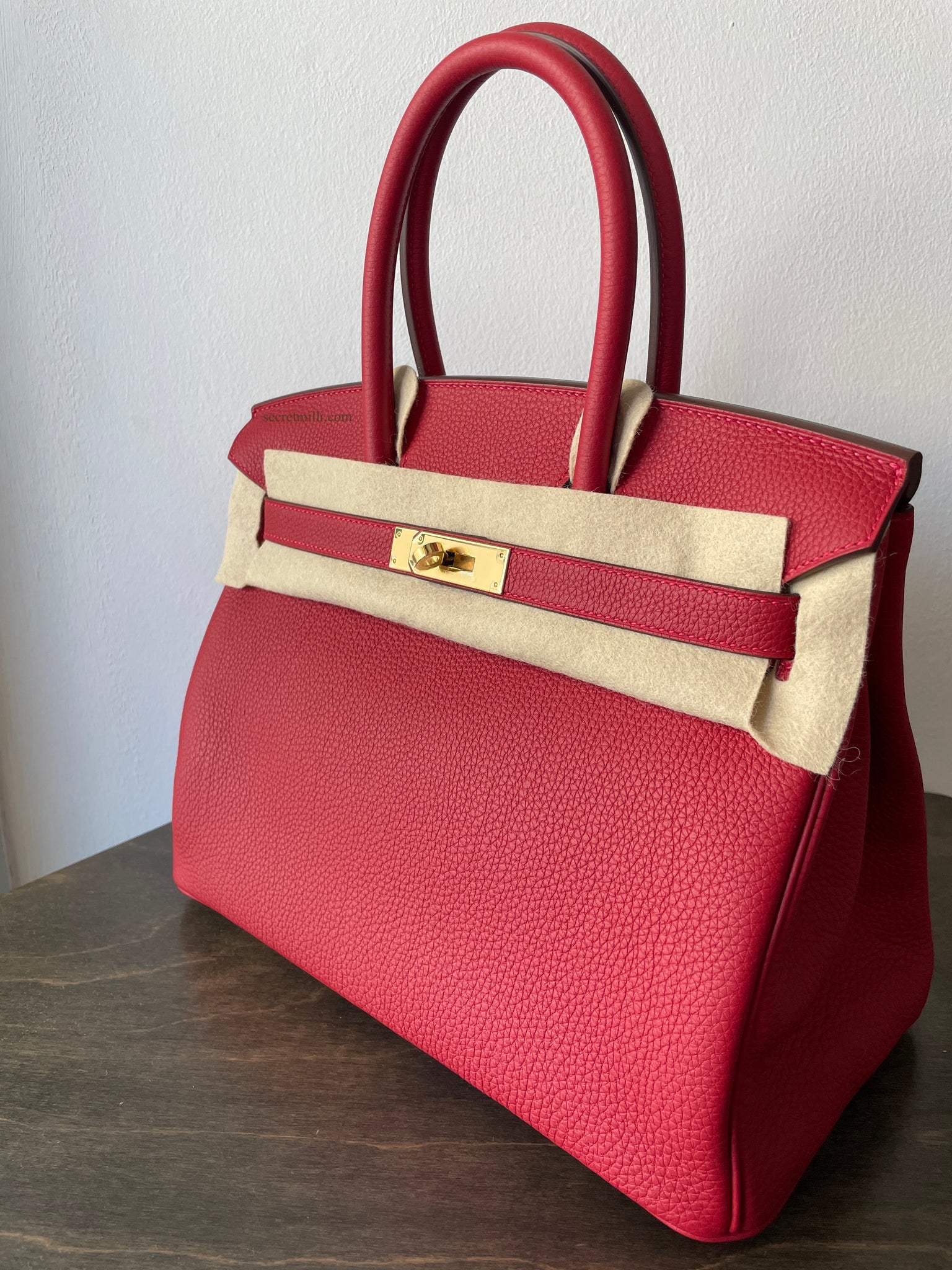 Hermes Birkin 25 Rouge Vif Togo Gold Hardware #C - Vendome Monte Carlo