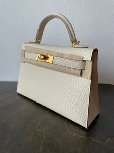 Hermes Kelly 20 Mini Sellier Craie Epsom Gold Hardware #X - Vendome Monte  Carlo