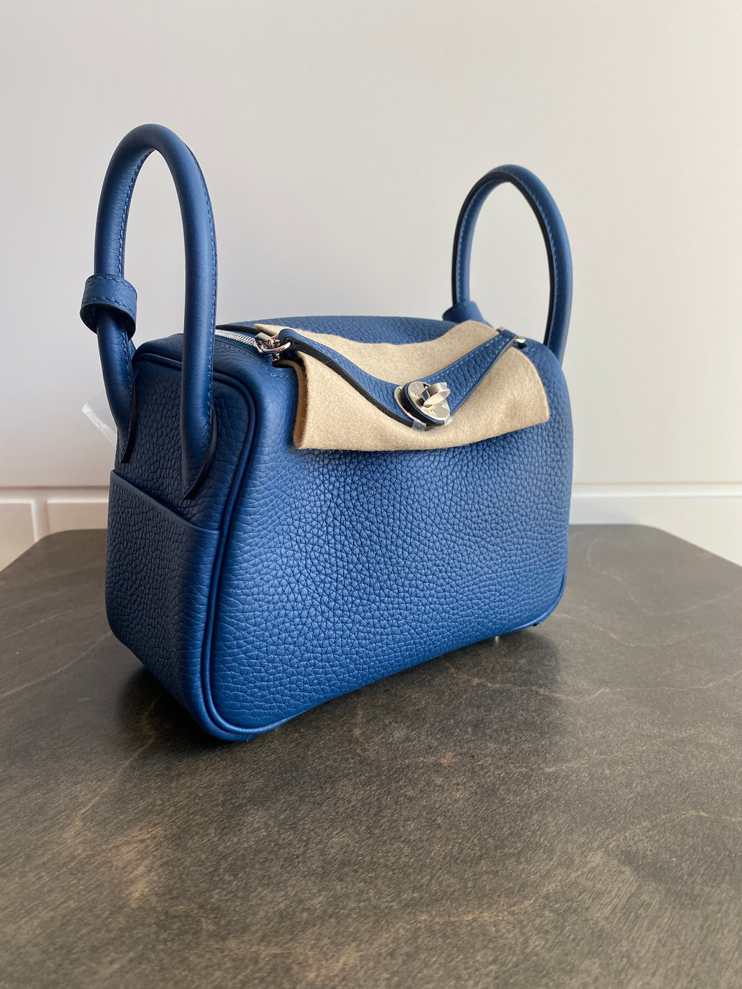 hermes mini lindy deep blue