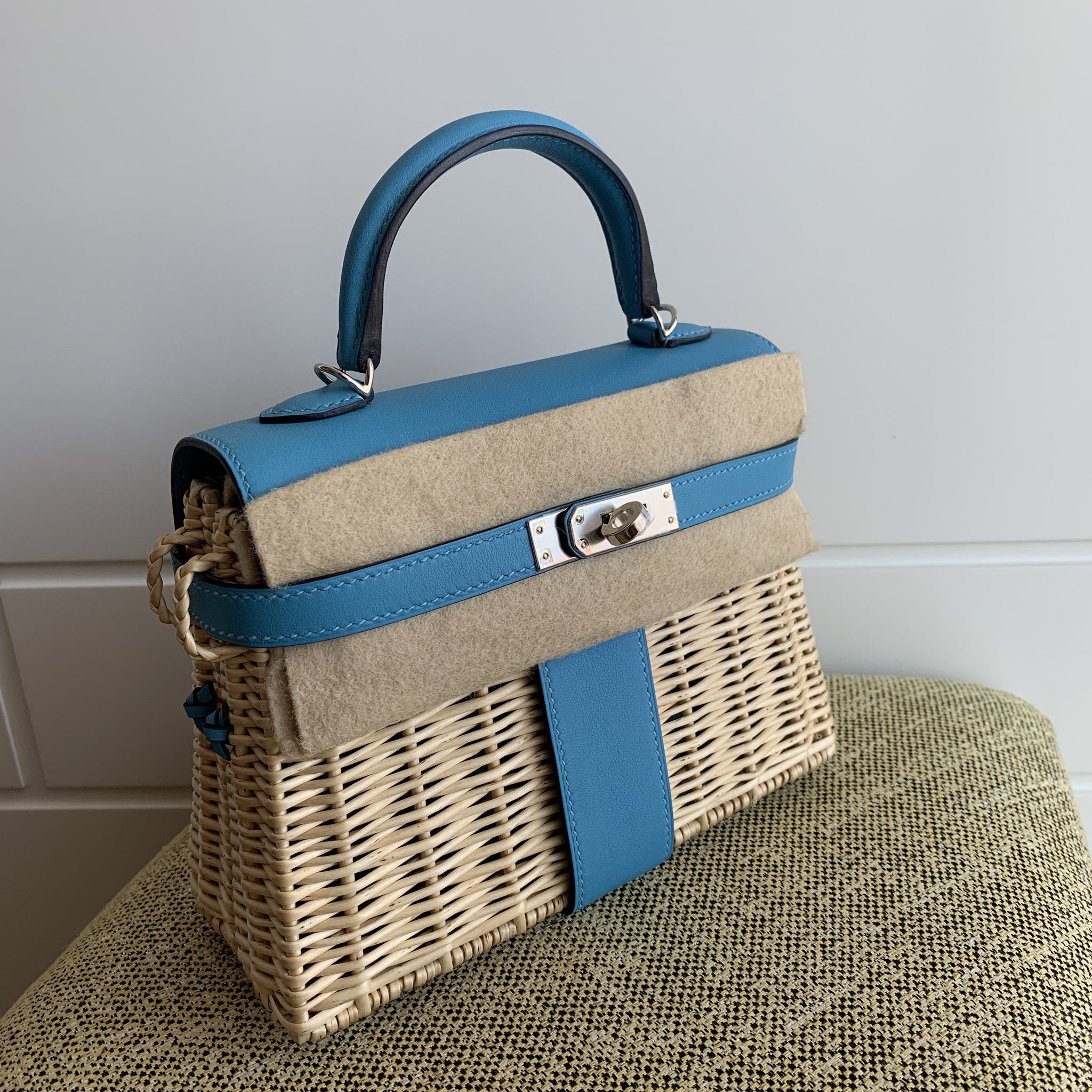 Hermès Mini Kelly Picnic Blue Du Nord 