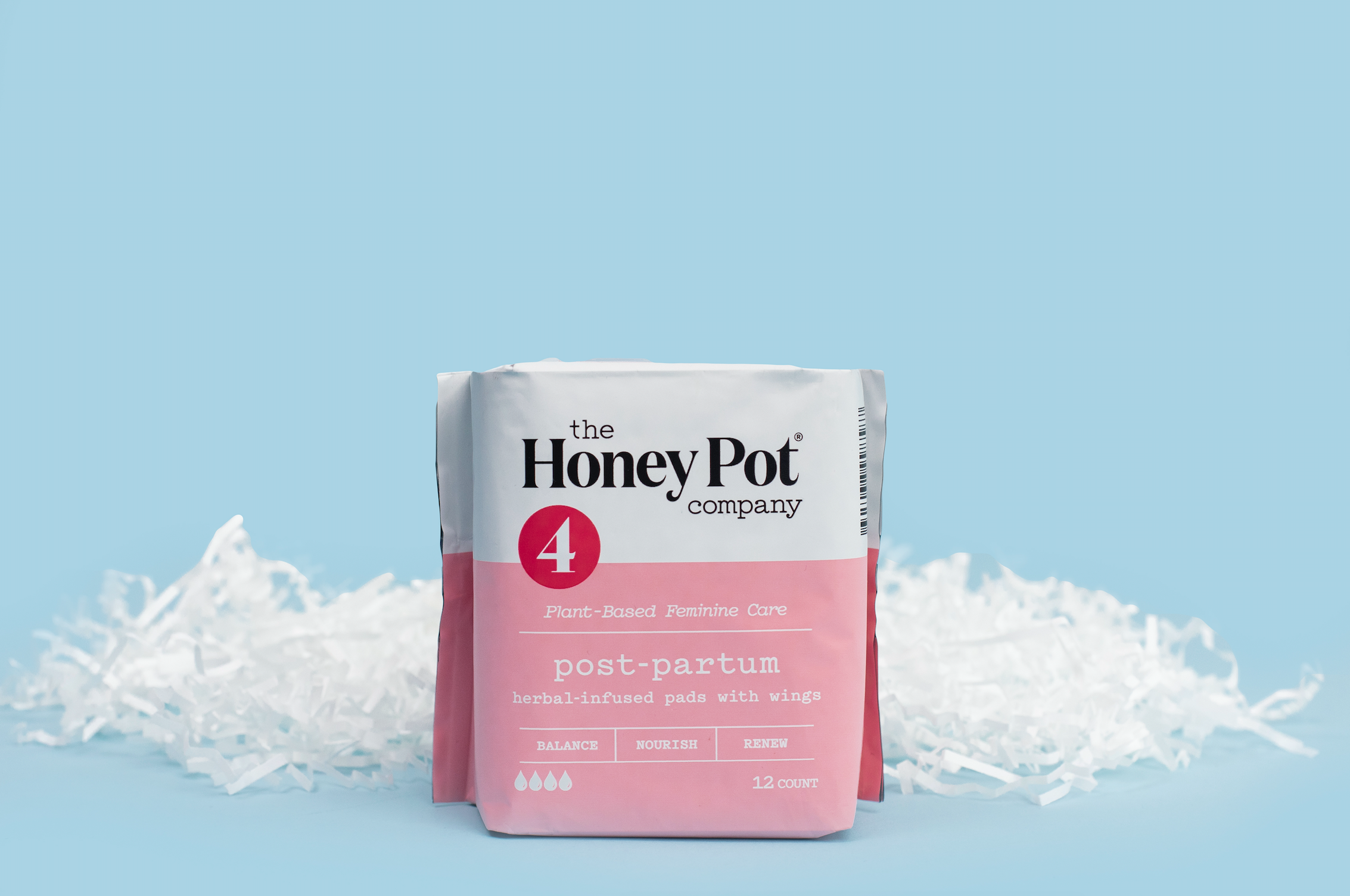 The Honey Pot Herbal Pads Postpartum - 12 Count