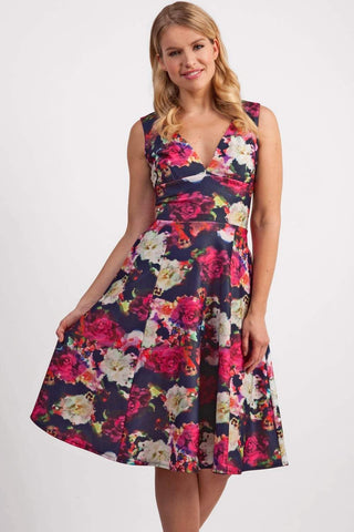 Aldeburgh Print Dress in digital rose