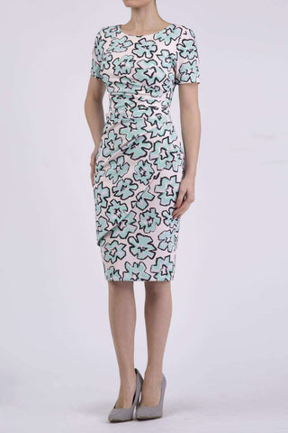 Katia Dress in Geometric Floral Print