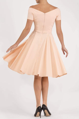 Abberton Swing Dress in nude pink 