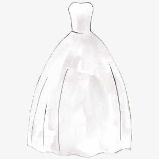 drawing of a ball gown 