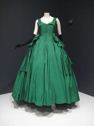 Dior emerald green ball gown 