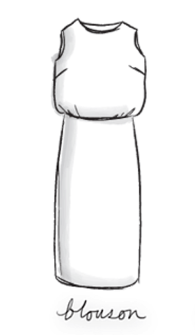 drawing of a dress