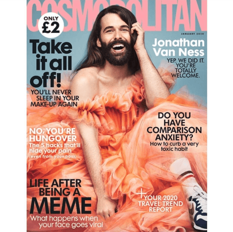 Jonathan Van Ness January 2020 Cosmo UK Magazine Cover 