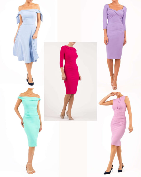 Diva catwalk pencil dresses perfect for summer colouring 