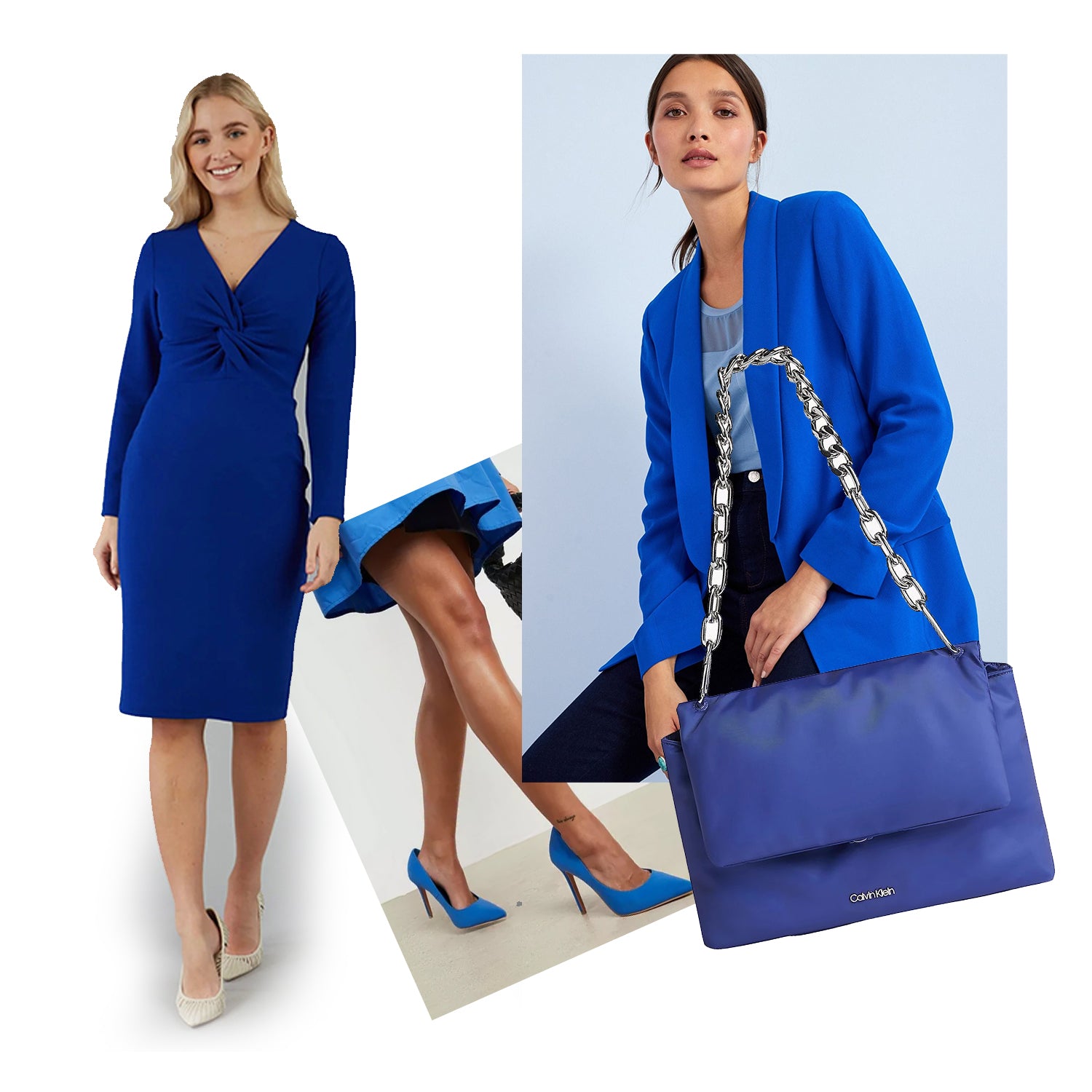  a series of images showcasing each in the chosen colour of cobalt blue. Links are below the image to direct to each product.