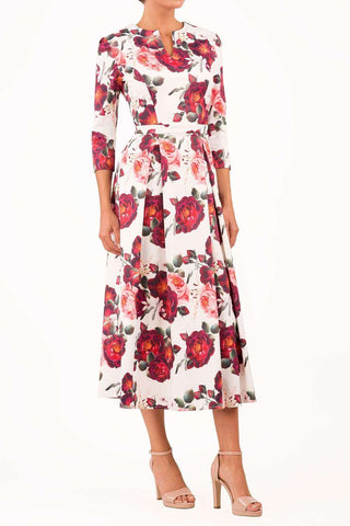 Empire rose swing dress