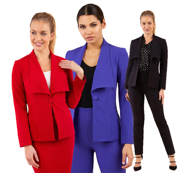 three website images showing the model wearing the Fulica Jackets.