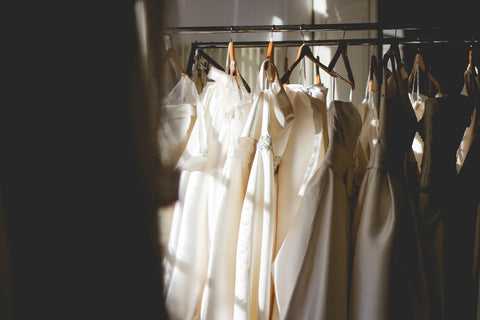 dresses hanging up 