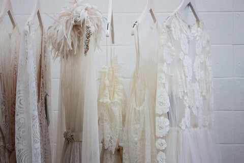 white dresses hanging wedding 