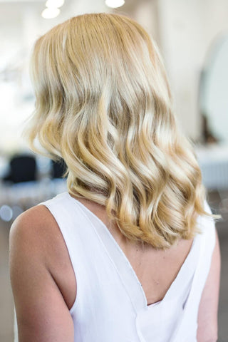 woman with wavy hair