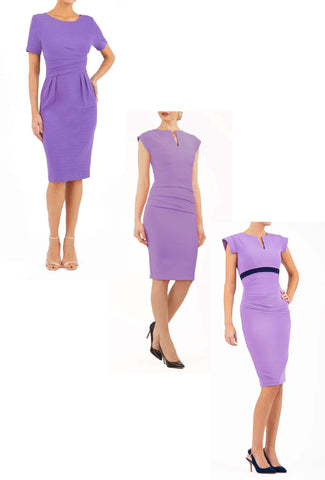 purple pencil dresses