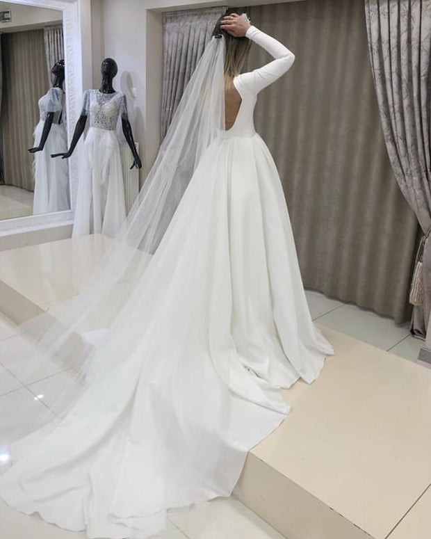 simple clean wedding dress