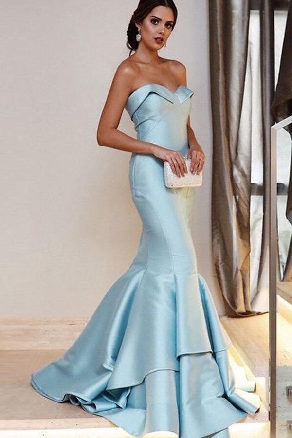 mermaid style evening gowns