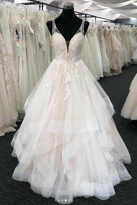 white wedding dress with black trim