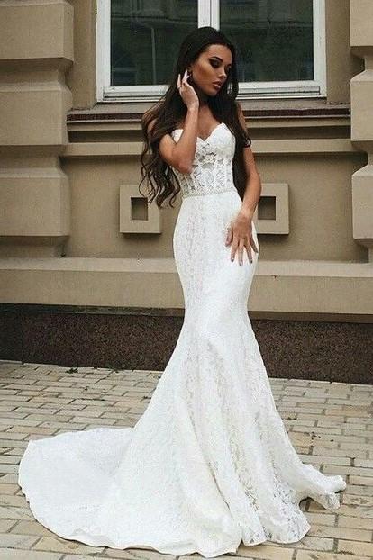Sweetheart Lace Wedding Dress Mermaid 